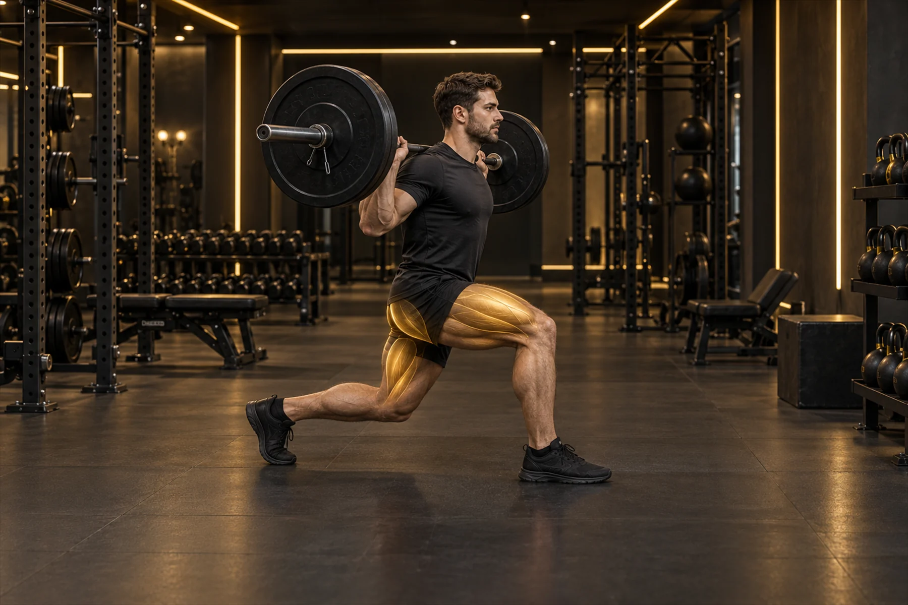 Barbell Walking Lunge