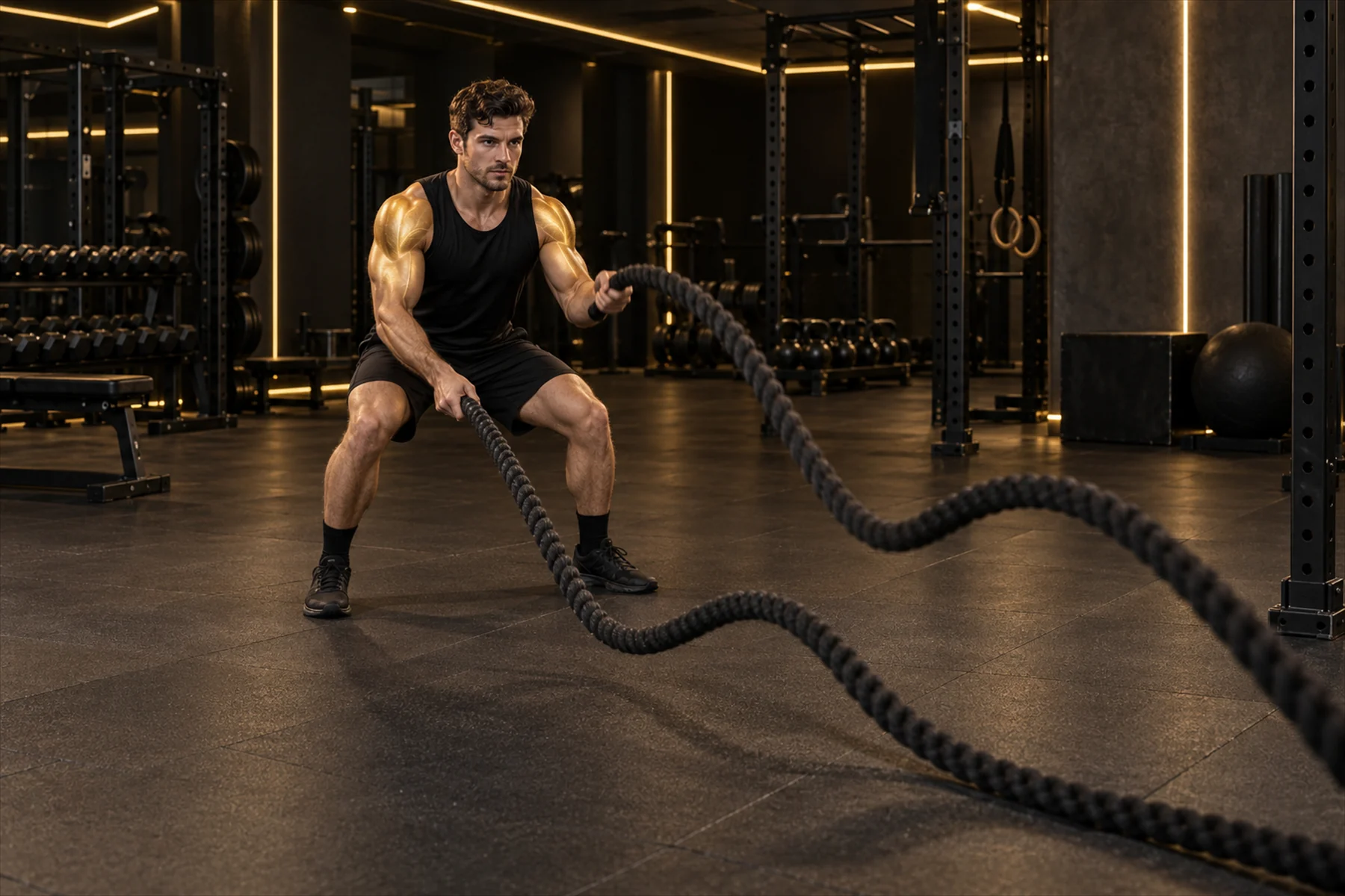 Battle Rope Alternating Wave