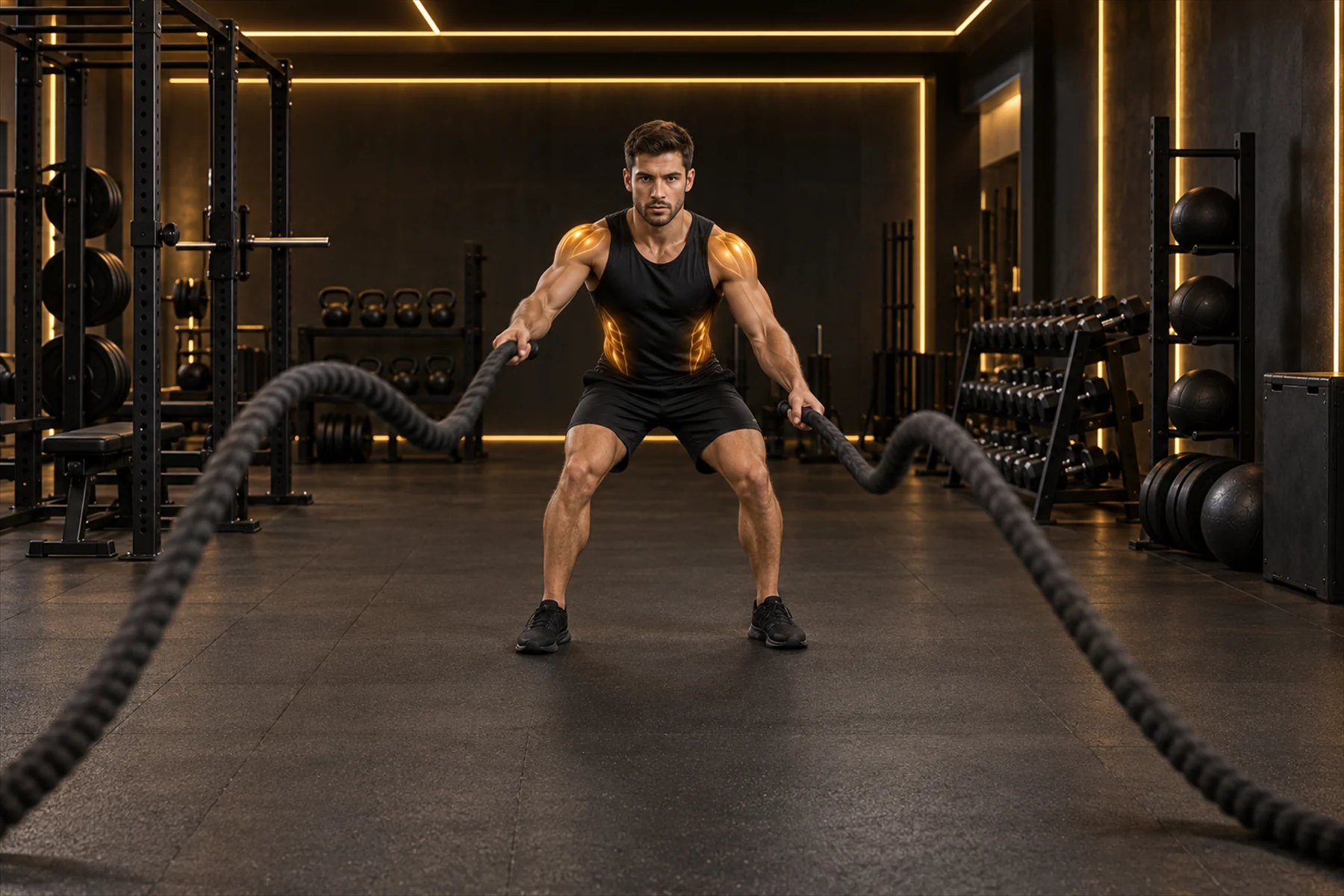 Battle Rope Lateral Wave