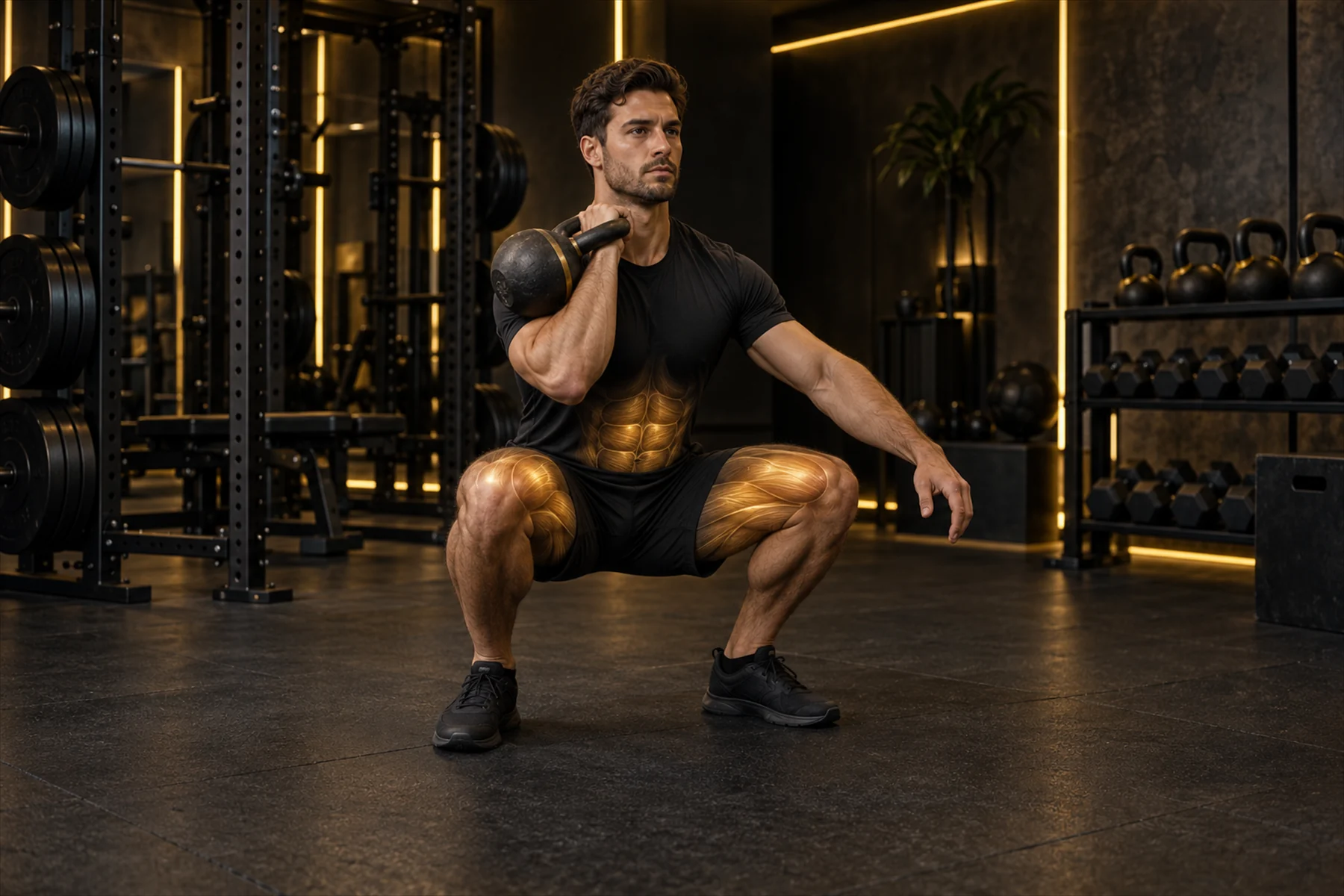 Kettlebell Front-Rack Squat