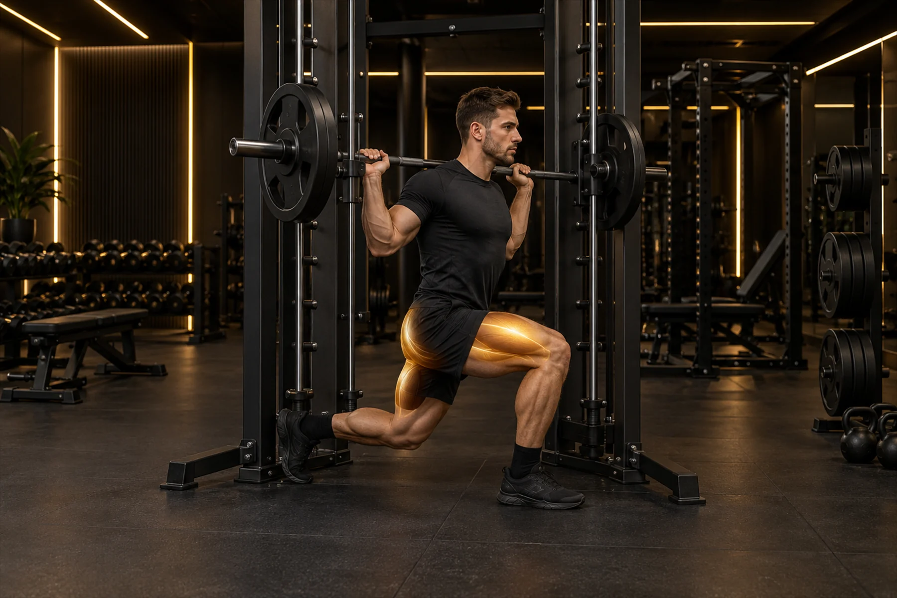 Smith Machine Reverse Lunge