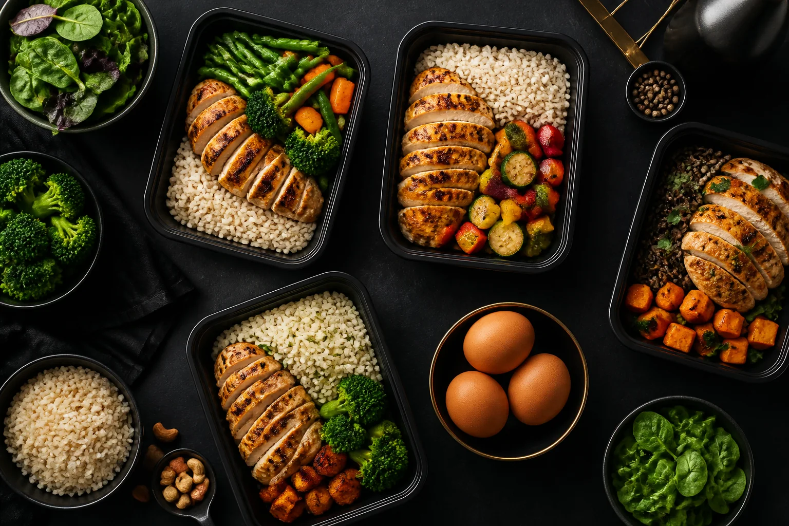 Prepared high-protein meals